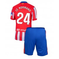 Maglie da calcio Atletico Madrid Robin Le Normand #24 Prima Maglia Bambino 2024-25 Manica Corta (+ Pantaloni corti)